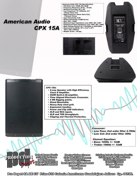 AMERICAN AUDIO CPX 15 A