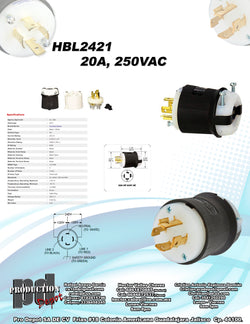 HBL 2421 20A, 250 VAC