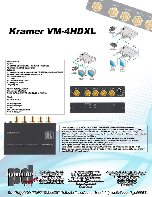 KRAMER VM-4HDXL