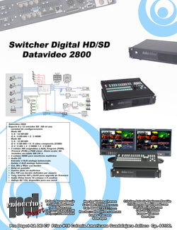 SWITCHER DIGITAL HD/SD DATAVIDEO 2800